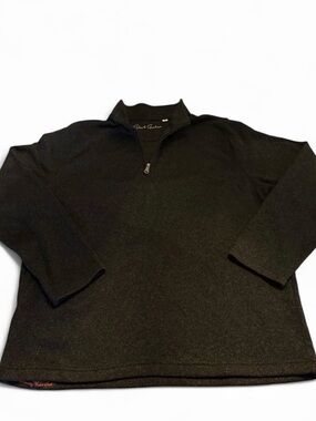Classic Robert Graham Dark Gray Zip-Up Pullover